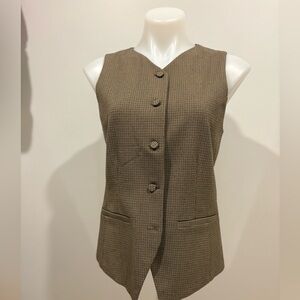 Abercrombie & Fitch Brown Checkered Vest